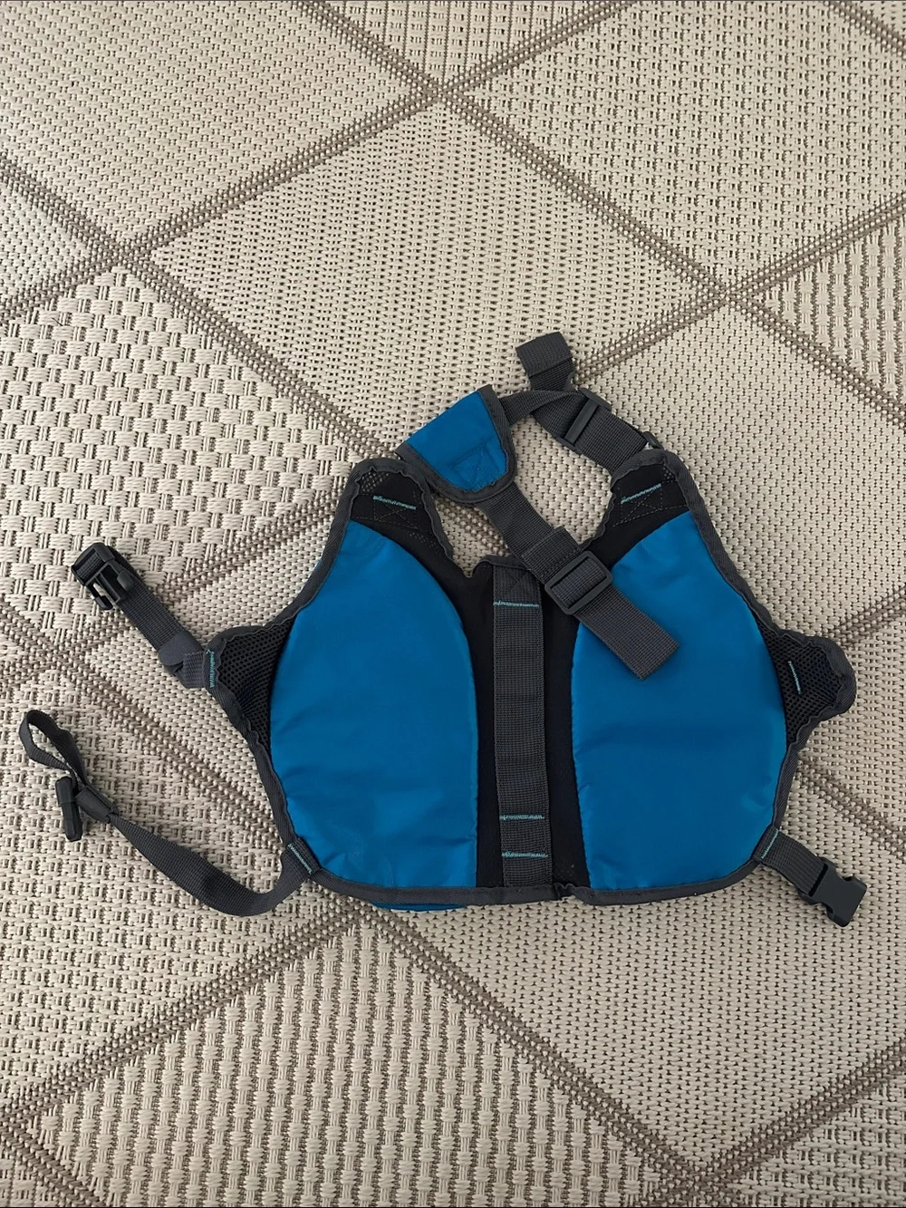 Outward Hound Teal and Black Dual-Pocket Dog Harness